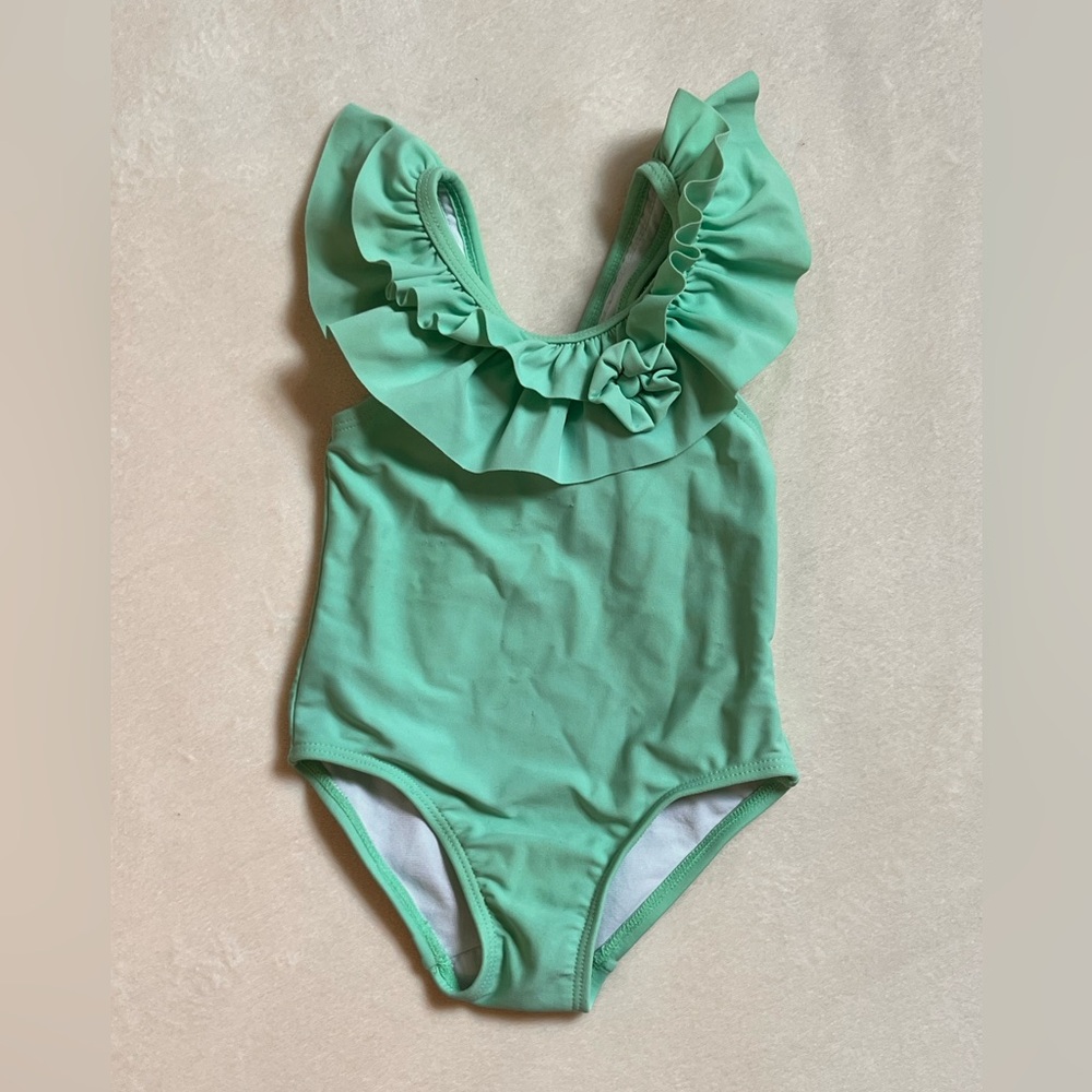 Circo Teal Ruffle Swimsuit